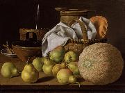 Melendez, Luis Eugenio Stell Life with Melon and Pears (mk08) china oil painting reproduction